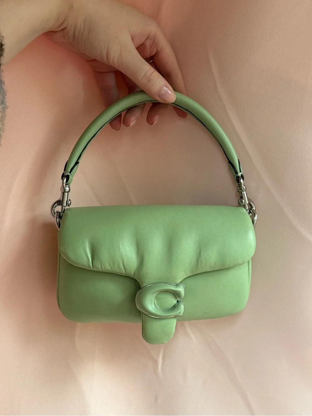 RARE Coach Pillow Tabby in Pistachio ORIGINAL DUST BAG & STRAPS